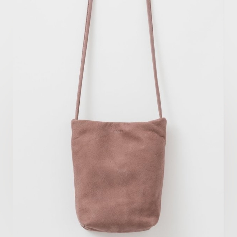 Baggu Crossbody Taro Nubuck Leather Purse